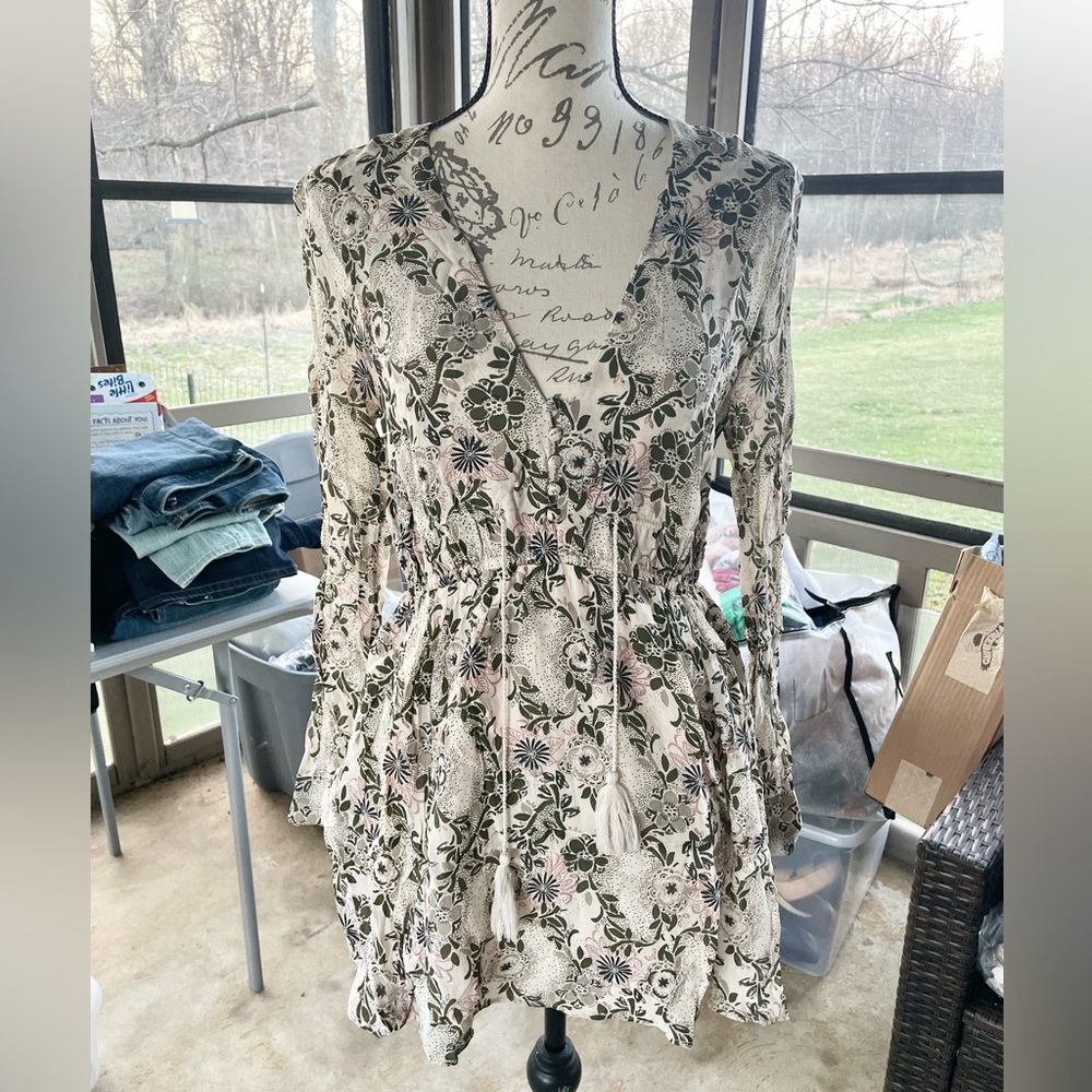Free People long sleeve tunic blouse